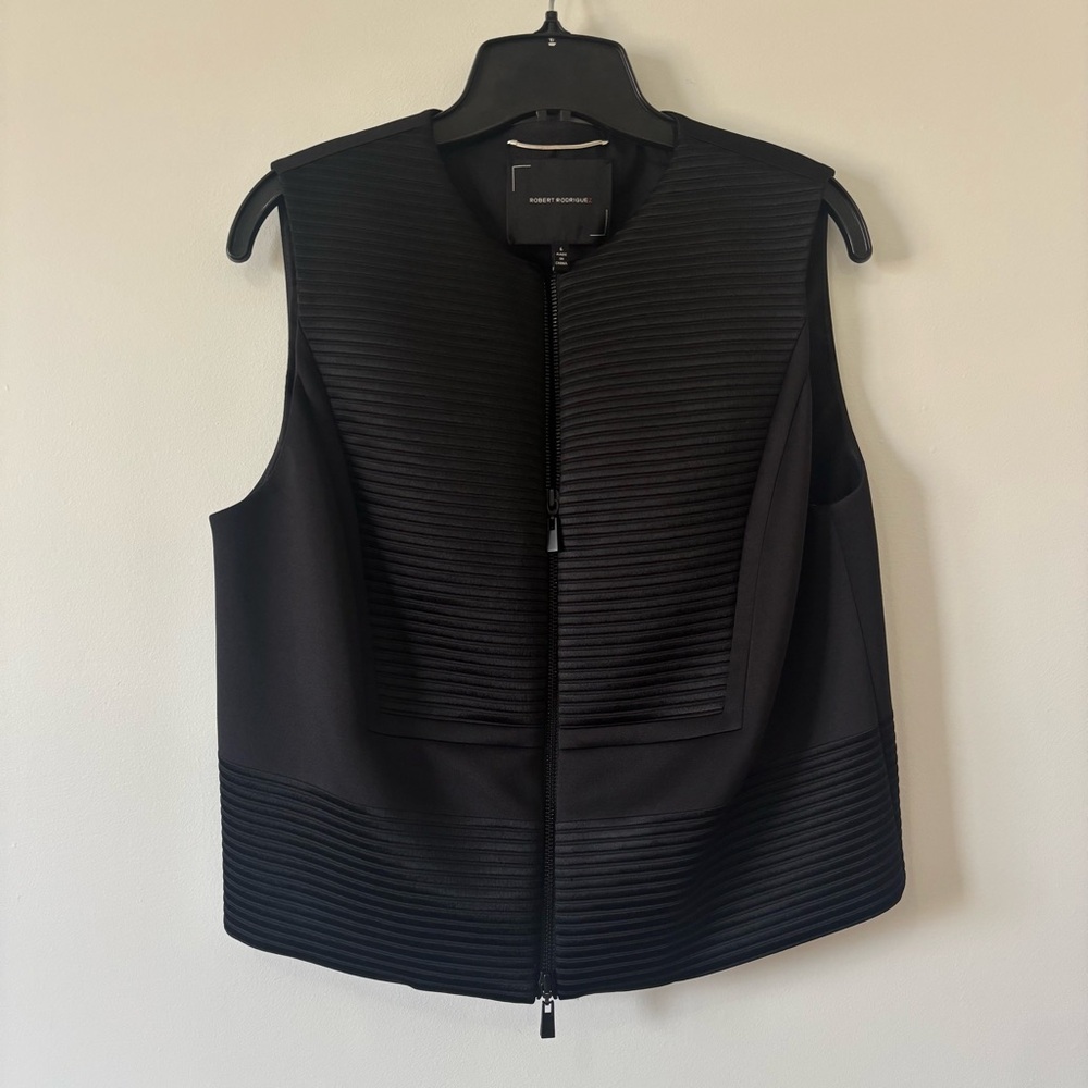 Robert Rodriguez Black Textured Vest